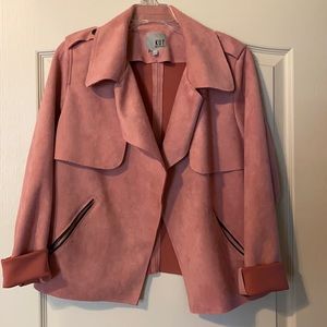 Faux Suede Moto Jacket